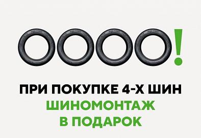 При покупке комплекта шин Ikon(Nokian) - шиномонтаж и хранение в подарок